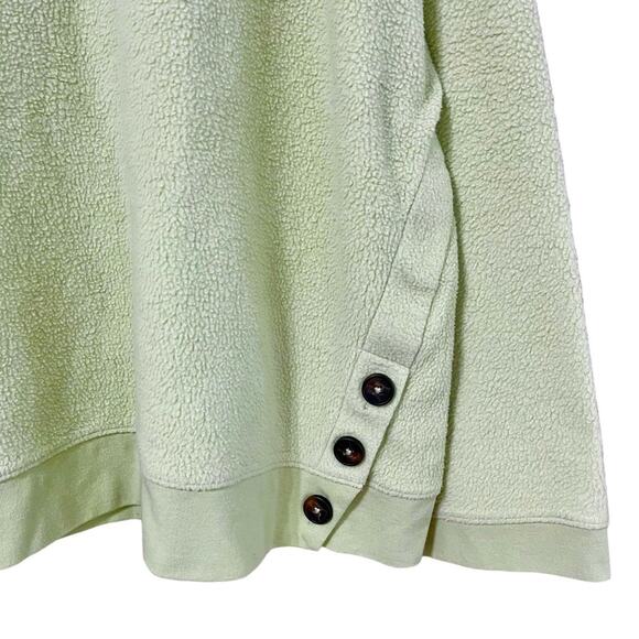 Madewell Sweatshirt XL (Re)sourced Brushed Side-Button Relaxed Green - Picture 2 of 7